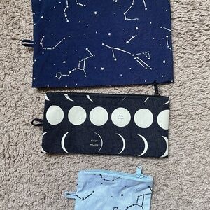BAGGU Flat Pouch Set Constellations Blue